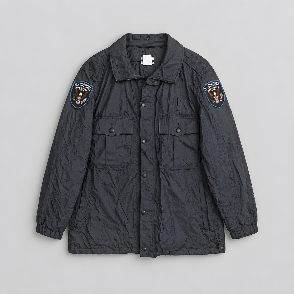 Vintage US Customs Jacket XL Regular Navy Blue Tactical Windbreaker Collector